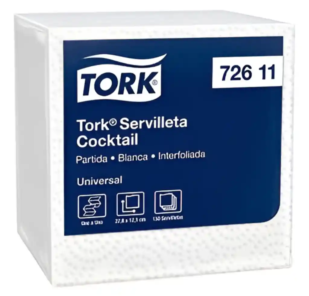 Servilletas Familia Tork Coctail Blanca - Interfoliada 726 11