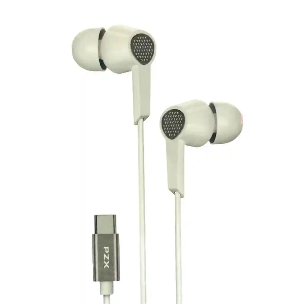 Audífonos Alámbricos Pzx Modelo 1531 Color Blanco