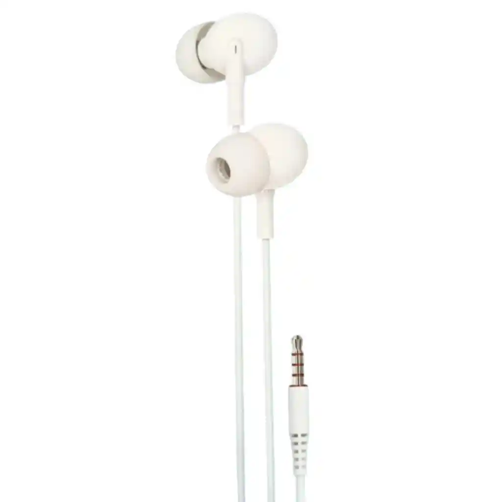 Audífonos Alámbricos Doble Parlante Pzx 1529 Color Blanco