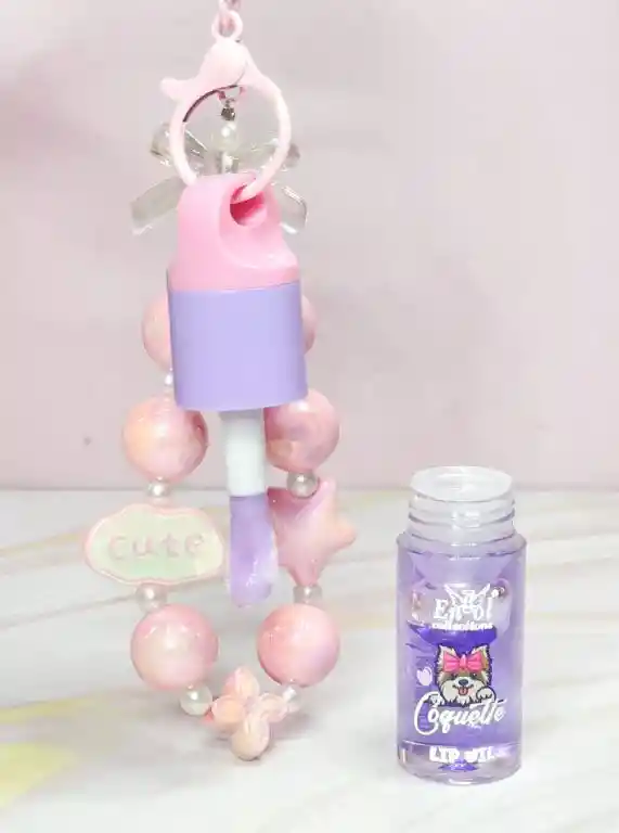 Labial Brillo Lip Oil Con Llavero Engol