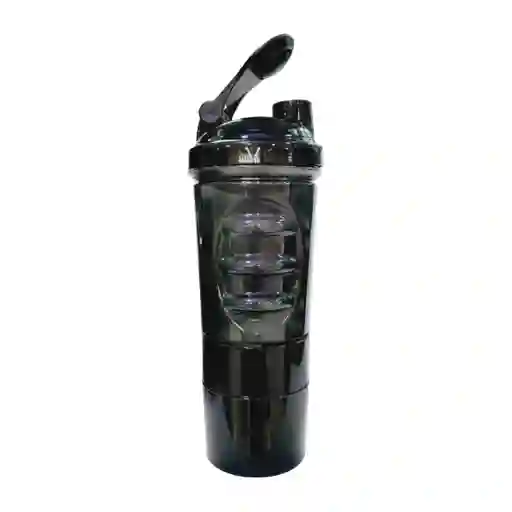 Shaker Negro Tres Compartimientos 600ml