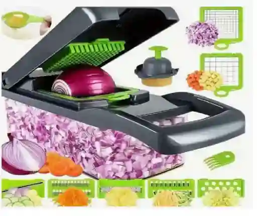 Picador De Verduras Multifuncional 14 En 1 16 Piezas