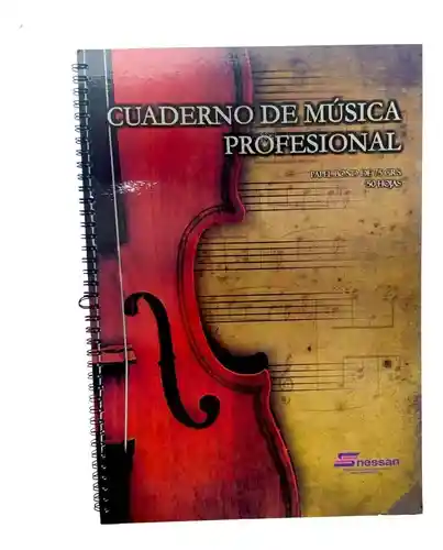 Cuaderno Profesional Musica Pentagramado