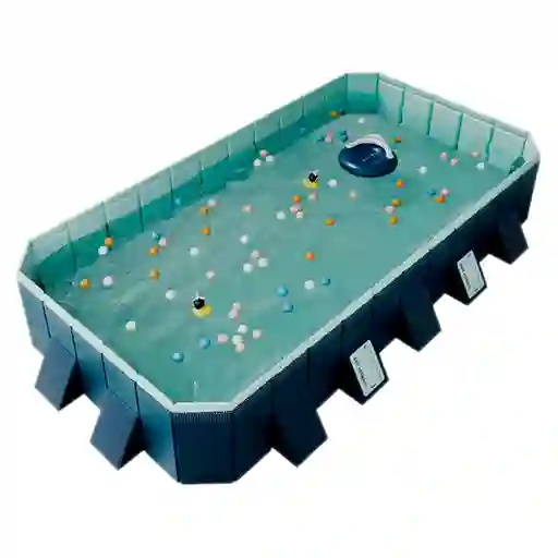 Piscina Plegable 295×165×55cm Portátil Adultos Niños Familiar