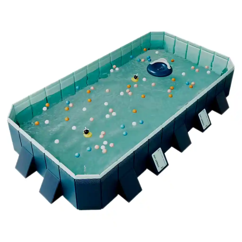 Piscina Plegable 295×165×55cm Portátil Adultos Niños Familiar