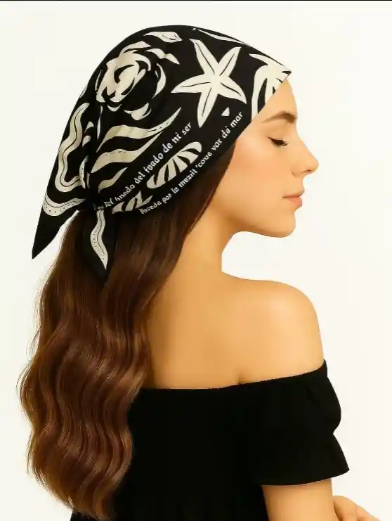 Accesorio Femenino Pañoleta Versátil- The Pacific Negro