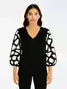 Suéter Para Mujer Cuello V -the Osh Negro