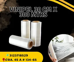 Vinipel Transparente 30 Cm X 300 Mtrs - Empaque