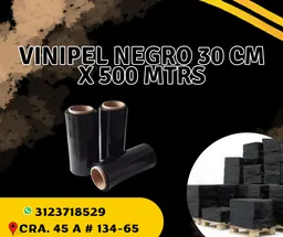 Vinipel- Pelex Negro 30 Cm X 500 Mtrs