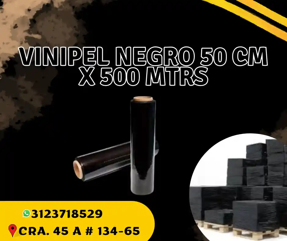 Vinipel - Pelex Negro 50 Cm X 500 Mtrs