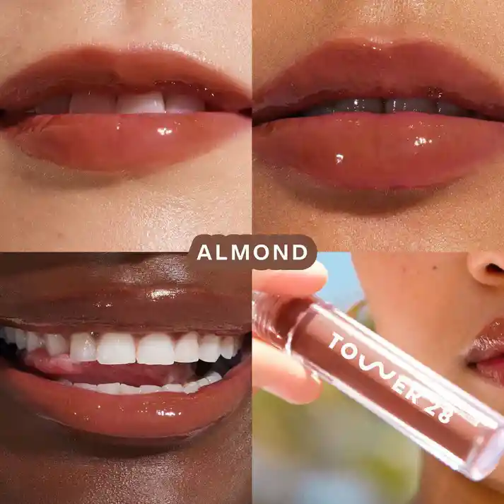Lip Oil Tower 28 Beauty Shineon Lip Jelly Hydrating Non-sticky Lip Oil - Tono Almond
