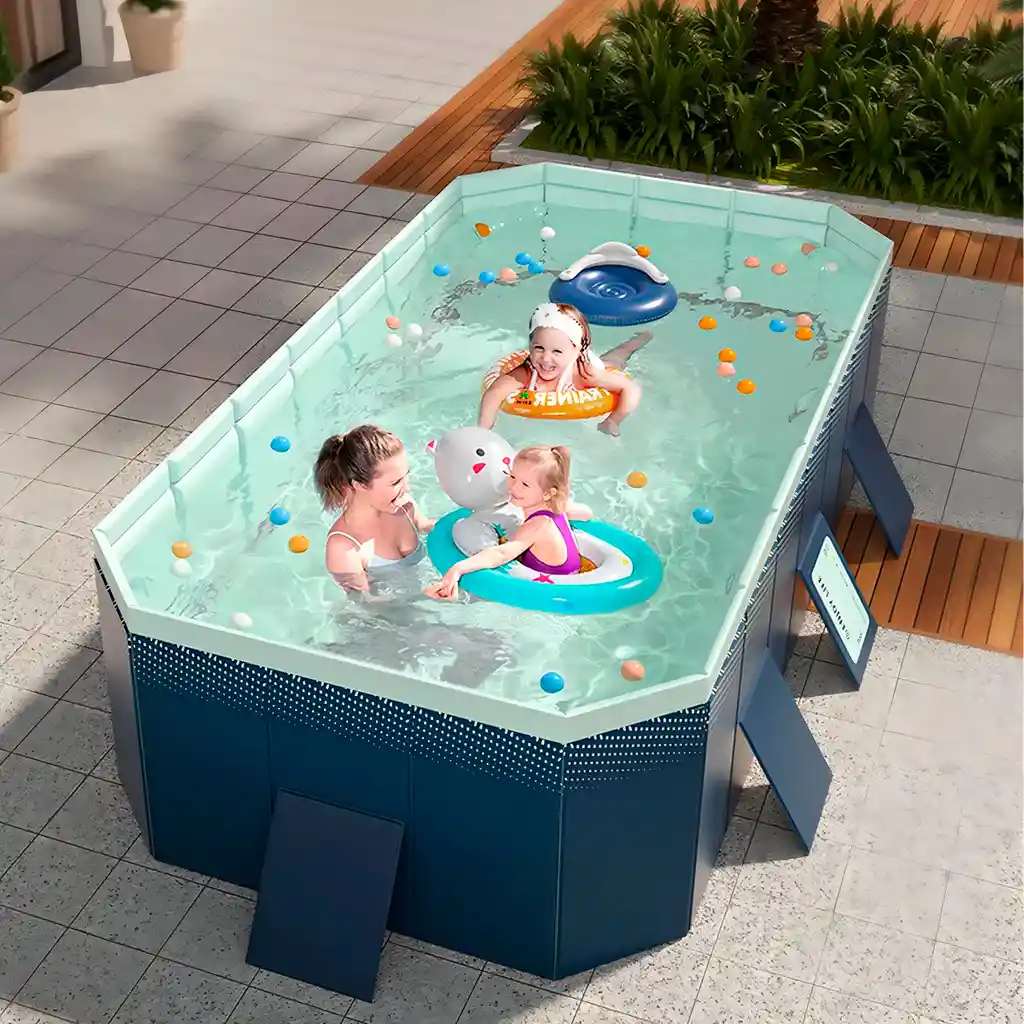 Piscina Plegable 160×120×47cm Portatil Adultos Niños Familia