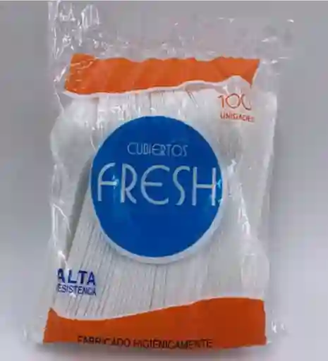 Cucharas Fresh Blancas Alta Resistencia Paquete X100