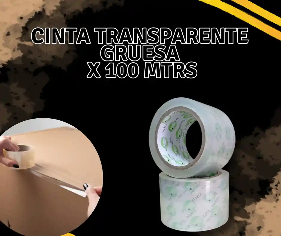 Cinta Transparente Gruesa X 100 Mtrs