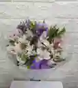 Flores Astromelia Con Follaje En Colores Pasteles
