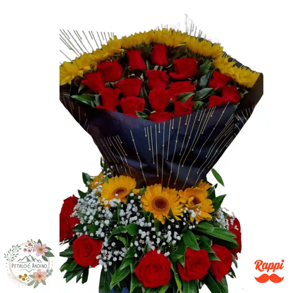Sol Y Rosas Vibrantes ¡pídelo Con 1 Dia De Anticipación!