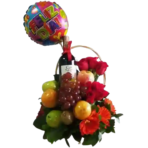 Flor De Rosas, Frutas Y Vino