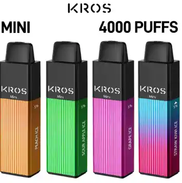 Vaporizador Desechable Kros Mini 4.000puff Fresa Kiwi Mentolado