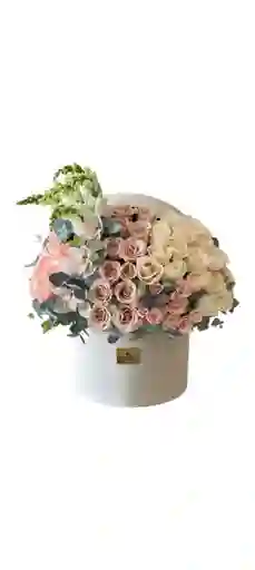 Caja-cilindro De Rosas