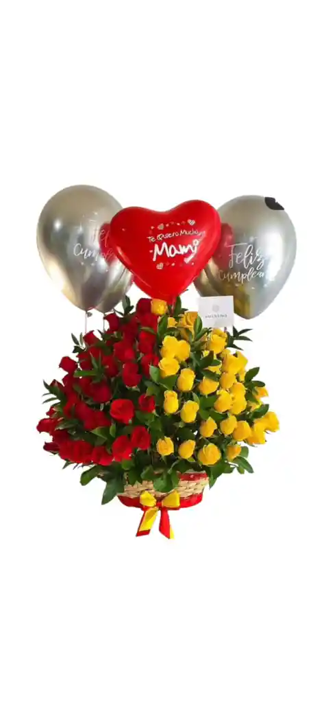 Hermoso Ramo De Rosas Rojas Y Amarillas