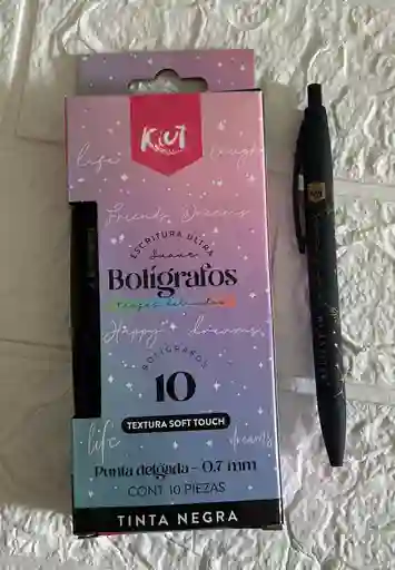 Lapicero Retractil Kiut Negro Unidad