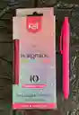 Lapicero Retractil Kiut Fucsia Caja X10 Unidades