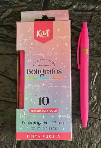 Lapicero Retractil Kiut Fucsia Unidad