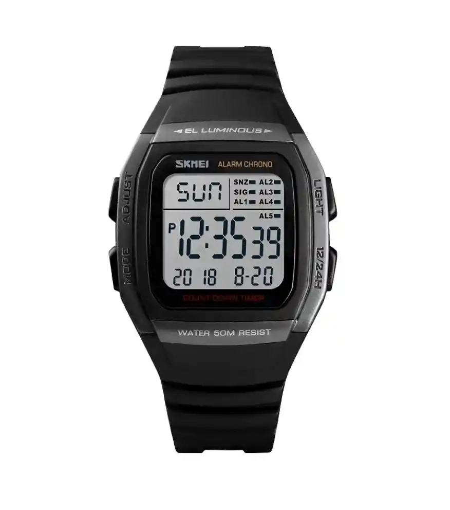 Reloj Deportivo Sumergible Hombre Correa Silicona Y Acero