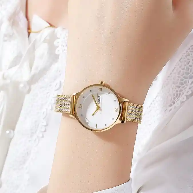 Reloj De Lujo Moderno Para Mujer Fabricado En Acero Inoxidable