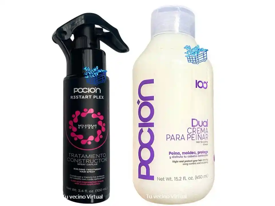 Crema Para Peinar Y Tratamiento Constructor Pocion