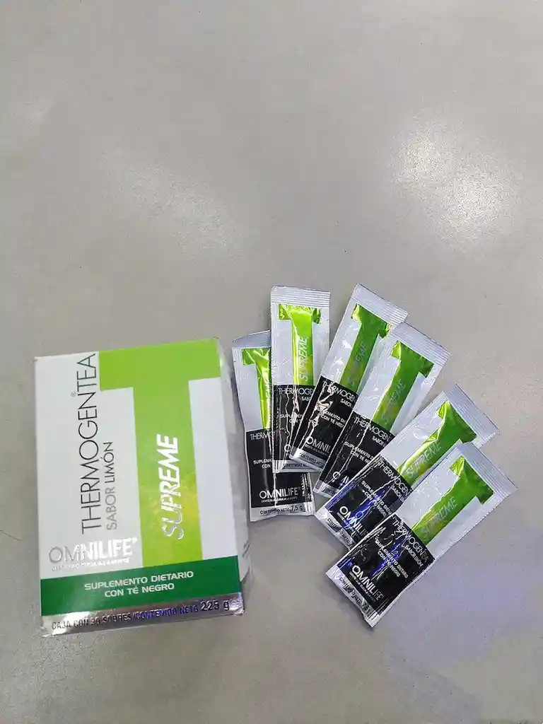 Thermogen Tea Limon Omnilife Caja X 30 Sobres