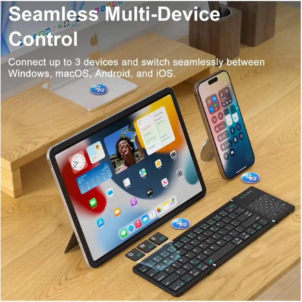 Nillkin Cube Pocket Teclado Plegable Bluetooth Negro