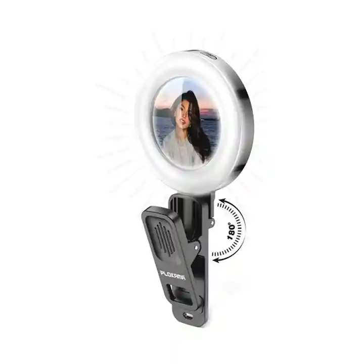 Luz Portátil Recargable Con Clip Para Selfies Luz De Relleno Led Plokama U20