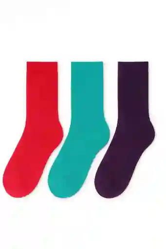 Tres Pares De Medias Surtidas Talla Unica 9-11