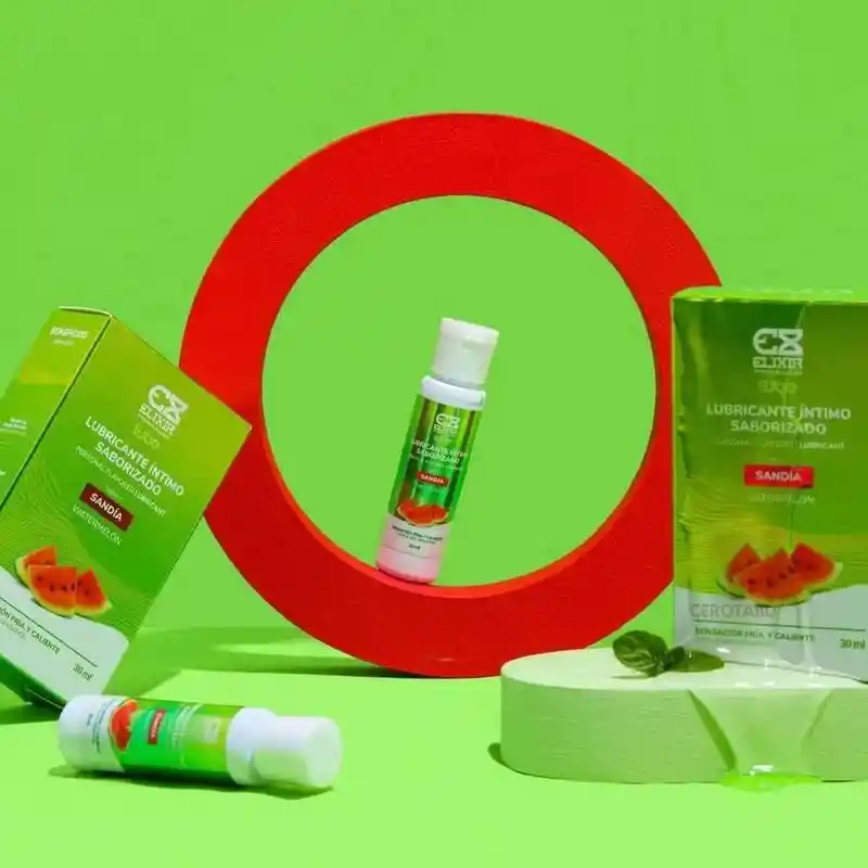 Lubricante Sabor Sandía Elixir: Doble Sensación Frío-calor