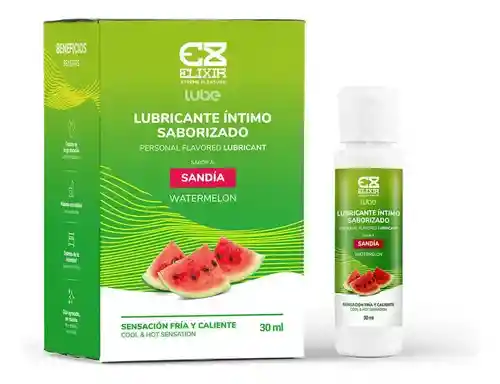 Lubricante Sabor Sandía Elixir: Doble Sensación Frío-calor