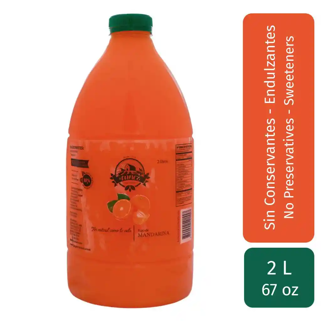 Cítricos Túnez Jugo De Mandarina Natural / 2 L