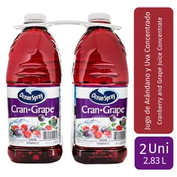 Ocean Spray Jugo De Arándanos Y Uvas Con Vitamina C 2 Unidades / 2.83 L