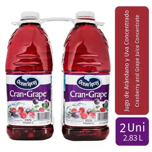 Ocean Spray Jugo De Arándanos Y Uvas Con Vitamina C 2 Unidades / 2.83 L