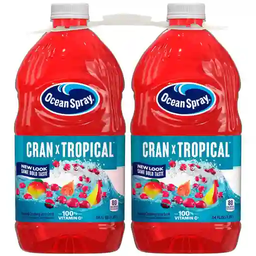 Ocean Spray Jugo De Arándano Sabor Tropical 2 Unidades / 1.89 L