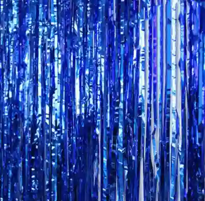 Cortina De Tiras Para Decoracion De Fiestas Color Azul