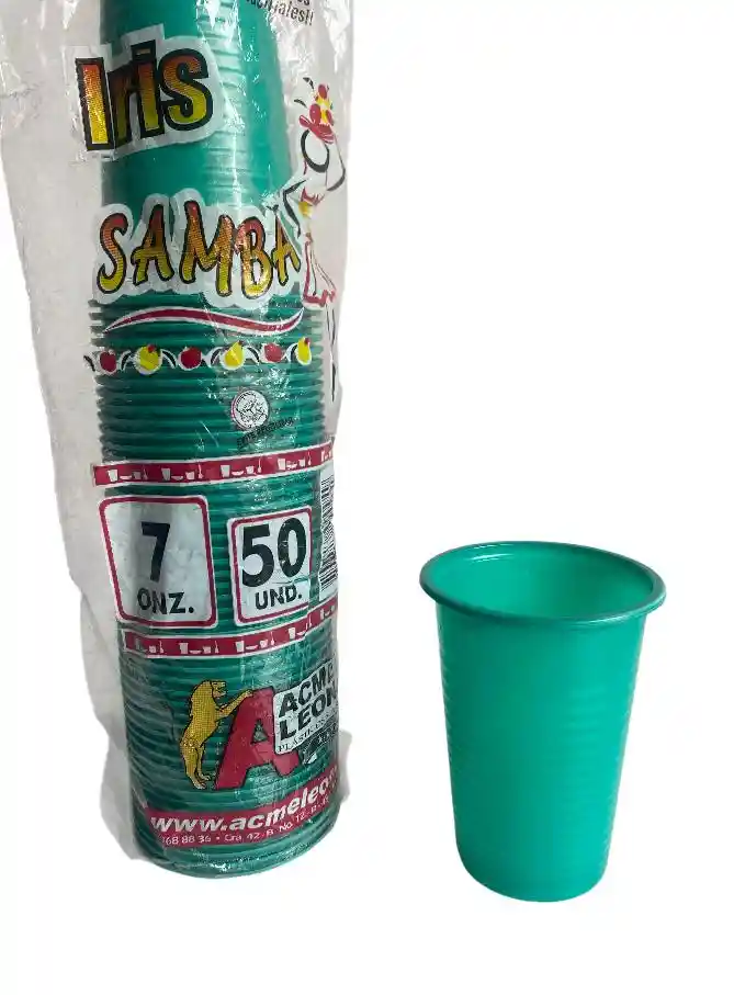 Vasos Desechables 7 Onzas Bingo Verde