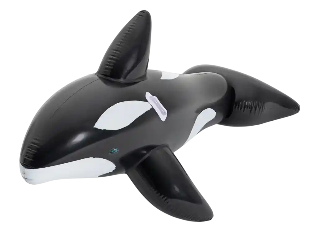 Flotador Inflable Montable Ballena Orca Jumbo