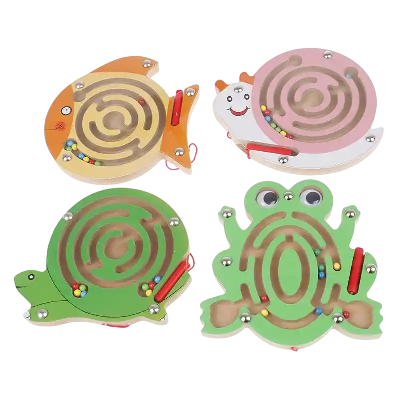 Didactico Juego Laberinto Magnetico Madera Surtidos