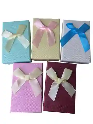 Cajita De Regalo Mediana Con Moño Decorativo Para Joyas, Pendientes, Collares