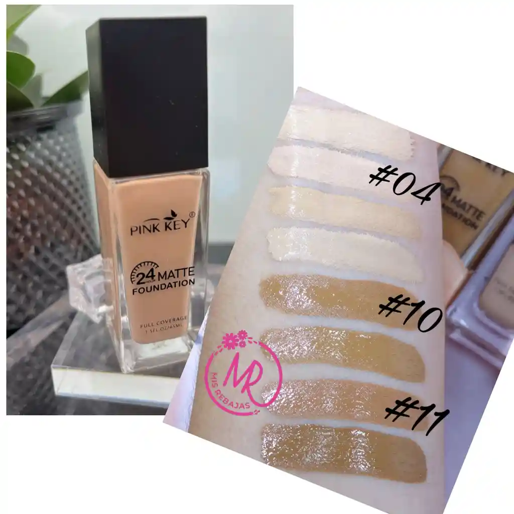 Base De Maquillaje Pink Key De Alta Cobertura (tono #10)