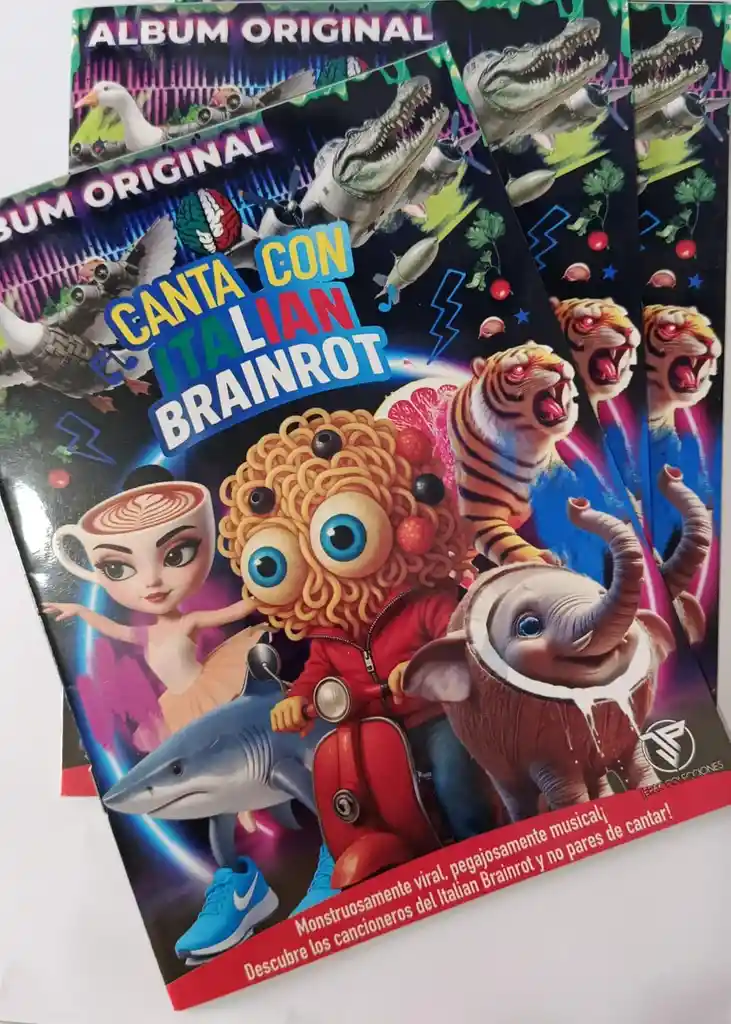 Album Italian Brainrot + 10 Sobres De Laminas Autoadhesivas