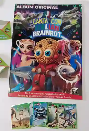 Album Italian Brainrot + 10 Sobres De Laminas Autoadhesivas
