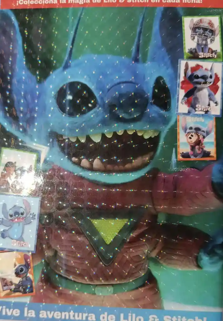 Album Stitch + 10 Sobres De Laminas Autoadhesivas Coleccionables