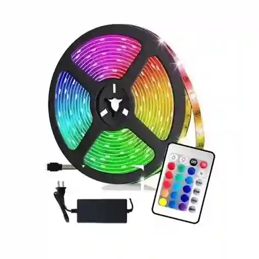 Cinta Led Tira Luces 5mts Rgb Multicolor Con Control
